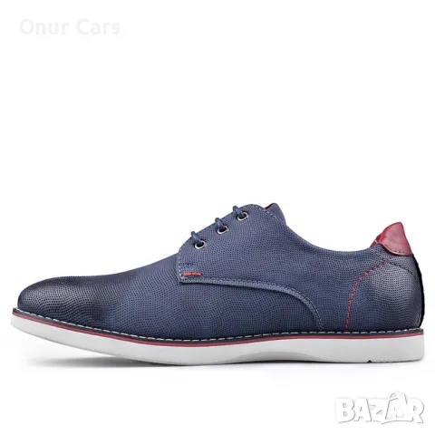 Мъжки ежедневни обувки в тъмно син цвят /Размер 40/, снимка 3 - Ежедневни обувки - 49625337