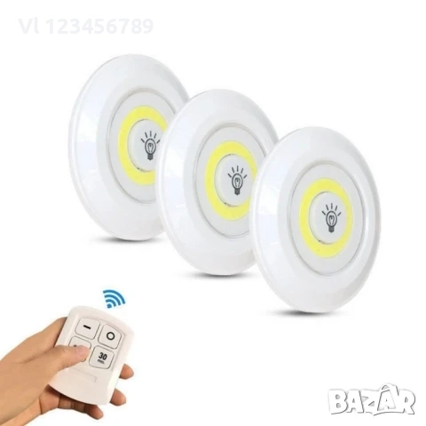 Лед лампички /димиращи/ 3 броя с дистанционно и таймер