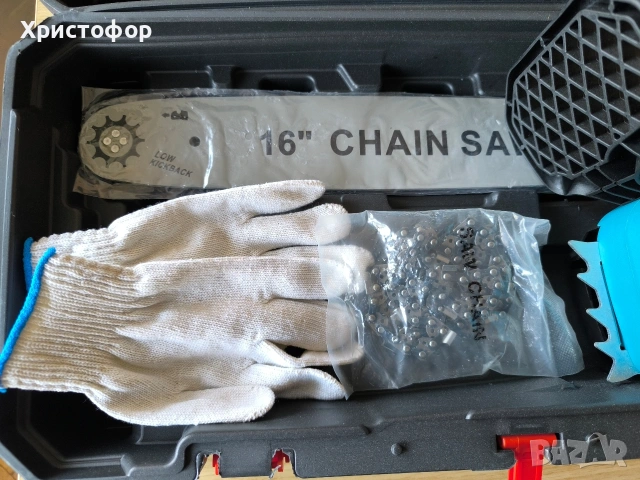 Ел. верижен трион на батерии, снимка 3 - Моторни триони/резачки - 53736209