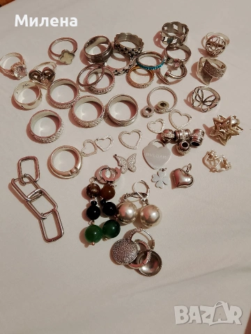 Бижута сребро и стомана , снимка 5 - Бижутерийни комплекти - 53869422