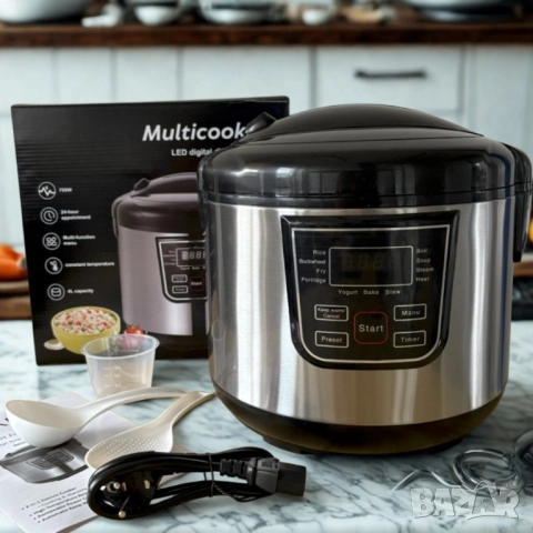Смарт мултикукър за кухнята 4 литра 700W,12програми, таймер , снимка 4 - Съдове за готвене - 52592302