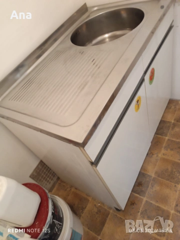 Продавам кухненски шкаф  с мивка алпака, снимка 5 - Мивки - 53730682