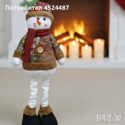 Голяма коледна играчка Елен, Снежен човек или дядо Коледа - разтягаща до 50см, снимка 4 - Декорация за дома - 52580179