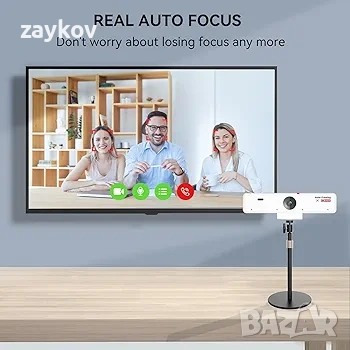 Nuroum V21-AF 2K уеб камера с автофокус за компютър с 4 микрофона с шумопотискане, снимка 2 - Камери - 53785496