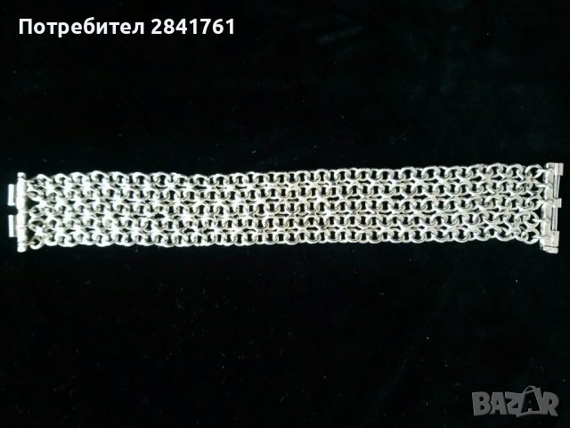 Масивна сребърна гривна, снимка 2 - Гривни - 39467642