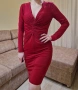 Елегантна червена рокля, снимка 5