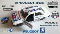 VINTAGE Peugeot 305 Police Solido 1/43 Made in France, снимка 1