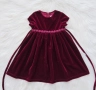 Детска рокля червено кадифе размер 2 години , снимка 1