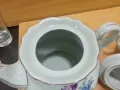 Стар български порцелан барок чайник захарница латиера , снимка 7