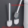 Стенна силиконова четка за почистване на тоалетна чиния | четка за тоалетна за стена - КОД 3859, снимка 4