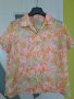 Дамска цветна блуза риза с копчета и ревери, снимка 1 - Ризи - 41882903