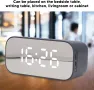 Цифров будилник, преносим нощен часовник с голям дисплей и двойна аларма, FM будилник с Bluetooth, снимка 1
