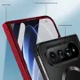 Xiaomi 18 Fold Магнитен Калъф, Електролитно Покритие, Твърдо Стъкло – Черен и Червен, снимка 13