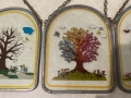 Винтидж.Стъклопис. « Сезони». Германия, снимка 3