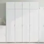 vidaXL Висок шкаф, бял, 80x42,5x185 см, инженерно дърво, снимка 2
