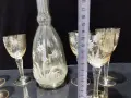ретро кристални чаши за ракия с гарафа , снимка 7