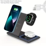 Безжично зарядно устройство 3 в 1,сгъваемо, QC 3.0, съвместимо с Apple и Android, снимка 1