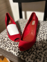 Червени обувки от плат, снимка 3