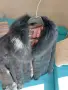 Черно палто зайче/ лисица естествен косъм размер М, снимка 6
