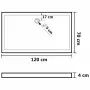 vidaXL Правоъгълно ABS душ корито, черно, 70x120 см, снимка 8