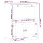 vidaXL Шкаф за вино "Corona" 97x45x114 см бор масив, снимка 9