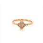 Златен дамски пръстен 1,26гр. размер:56 14кр. проба:585 модел:16599-3, снимка 1 - Пръстени - 40633042
