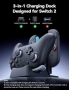 Ново Switch 2 контролер зарядно 3 в 1 стойка LED индикатор Joy-Con, снимка 2