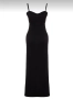 Елегантна дълга черна рокля, снимка 2