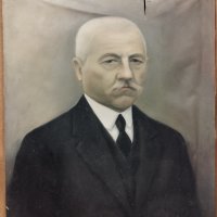 Стара картина, мъжки портрет, 1940-те год., снимка 1 - Картини - 39081131