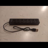 USB хъб със 7 слота, снимка 1 - Кабели и адаптери - 41966934