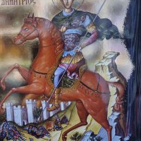 Икона на Свети Димитър, снимка 2 - Икони - 42627176