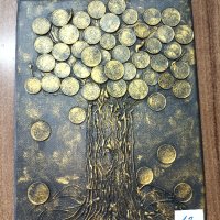 Картина , пано, "Дървото на парите", снимка 13 - Картини - 40215252