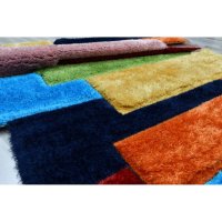 Абстрактен шарен килим 100х150см, снимка 3 - Килими - 41408502