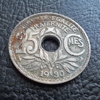 Стара монета 25 сантима 1930 г. Франция- топ !, снимка 3 - Нумизматика и бонистика - 42219582