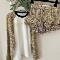 букле  елегантен оригинален сет комплект от две части блуза и къси панталони къдрици Natasha Zinko, снимка 11 - Костюми - 44922473