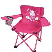 Детски сгъваем къмпинг стол Fuchsia Unicorn с калъф 33x31x48см, снимка 1 - Къмпинг мебели - 41434664