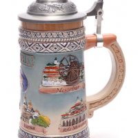 Сувенирна чаша с метално капаче, ГЕРБ на Р. България и знакови забележителности от страната, снимка 3 - Други - 37258999