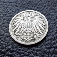 Стара монета 5 пфенига 1907 г.буква F-Германия-рядка,хит цена !, снимка 1 - Нумизматика и бонистика - 39767044