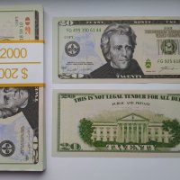Висококачествени реквизитони сувенирни пари. Банкноти от 5, 10, 20, 50 и 100 щатски долари, снимка 8 - Нумизматика и бонистика - 41183680