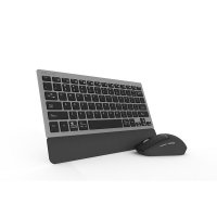 2 в 1 Комплект клавиатура и мишка Безжични Бутут Delux K3300D+M520DB Черен, снимка 2 - Клавиатури и мишки - 39066765