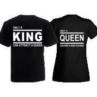 Крал кралица тениски за двойки, снимка 1 - Романтични подаръци - 35756626
