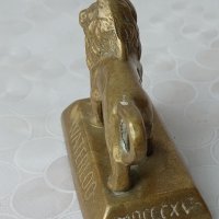 Ватерло лъв, преспапие, месинг бронз метал статуетка фигура , снимка 5 - Статуетки - 42416445