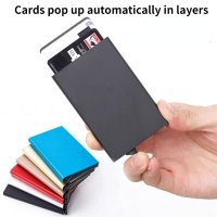 Алуминиев картодържател черен за безконтактни карти, снимка 7 - Портфейли, портмонета - 41958880