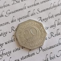 Райх монета - Германия - 20 пфенига | 1921г., снимка 2 - Нумизматика и бонистика - 44352310