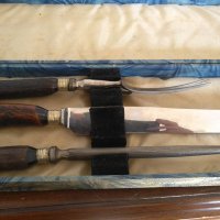 Комплект нож, вилица, масат James Allen Sheffield, снимка 1 - Антикварни и старинни предмети - 39526592