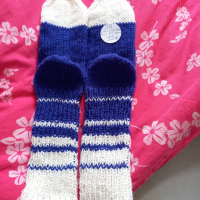 Ръчно плетени дамски чорапи размер 38, снимка 4 - Дамски чорапи - 44530903