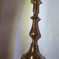 Красив свещник месинг 30 см., снимка 1 - Антикварни и старинни предмети - 40519665