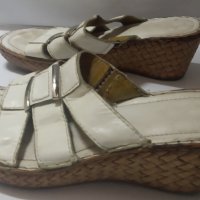 Дамски чехли от естествена кожа номер 37 , снимка 1 - Чехли - 42390140