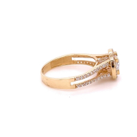 Златен дамски пръстен 2,86гр. размер:55 14кр. проба:585 модел:22106-6, снимка 3 - Пръстени - 44768753