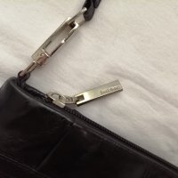 belsac дамска чанта от естествена кожа в черен цвят, снимка 7 - Чанти - 44340511
